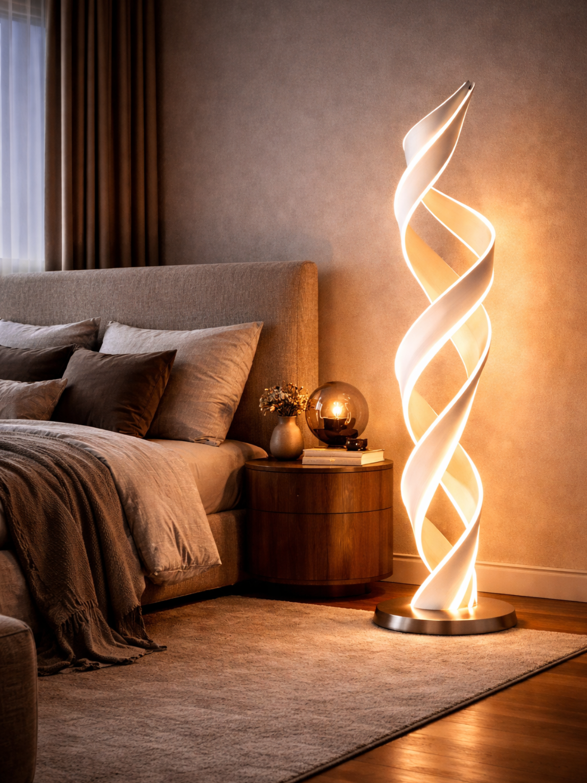 Light Tornado Floor Lamp – Sculptural Spiral Energy Light
