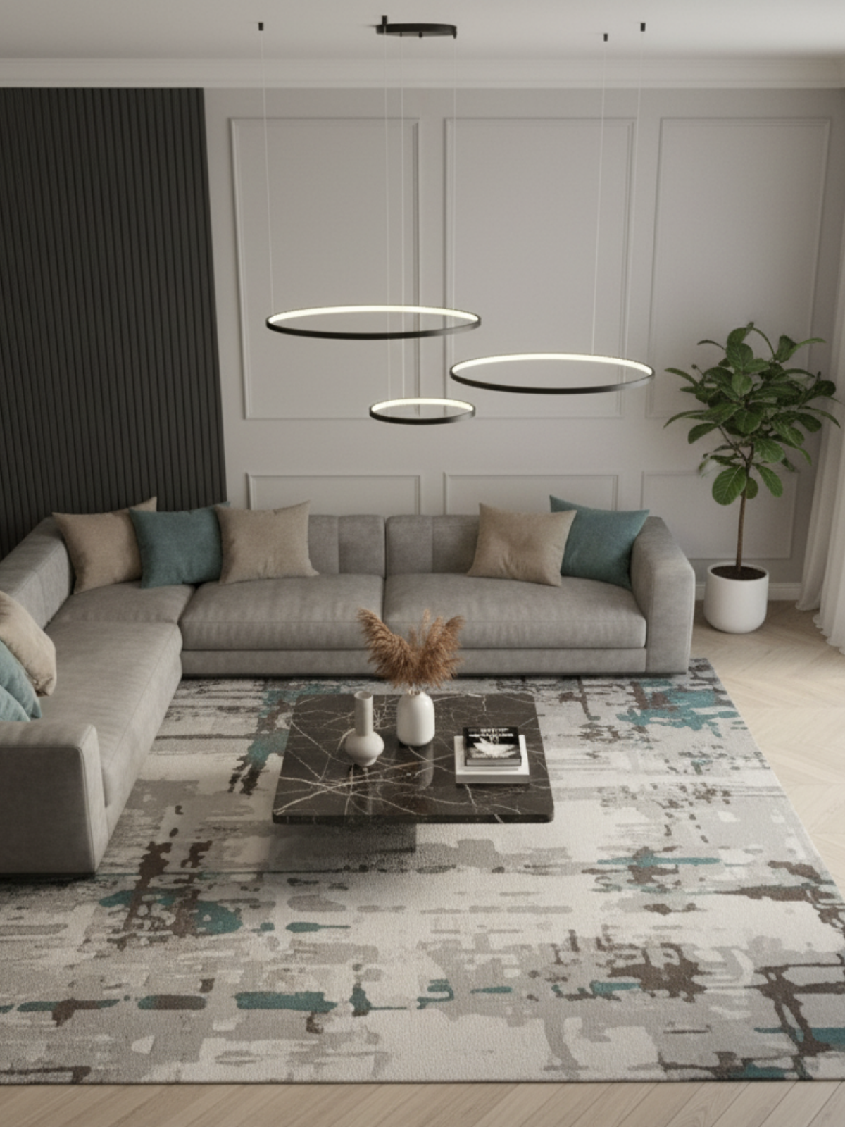 The Caecilia Dimmable LED Ring Chandelier