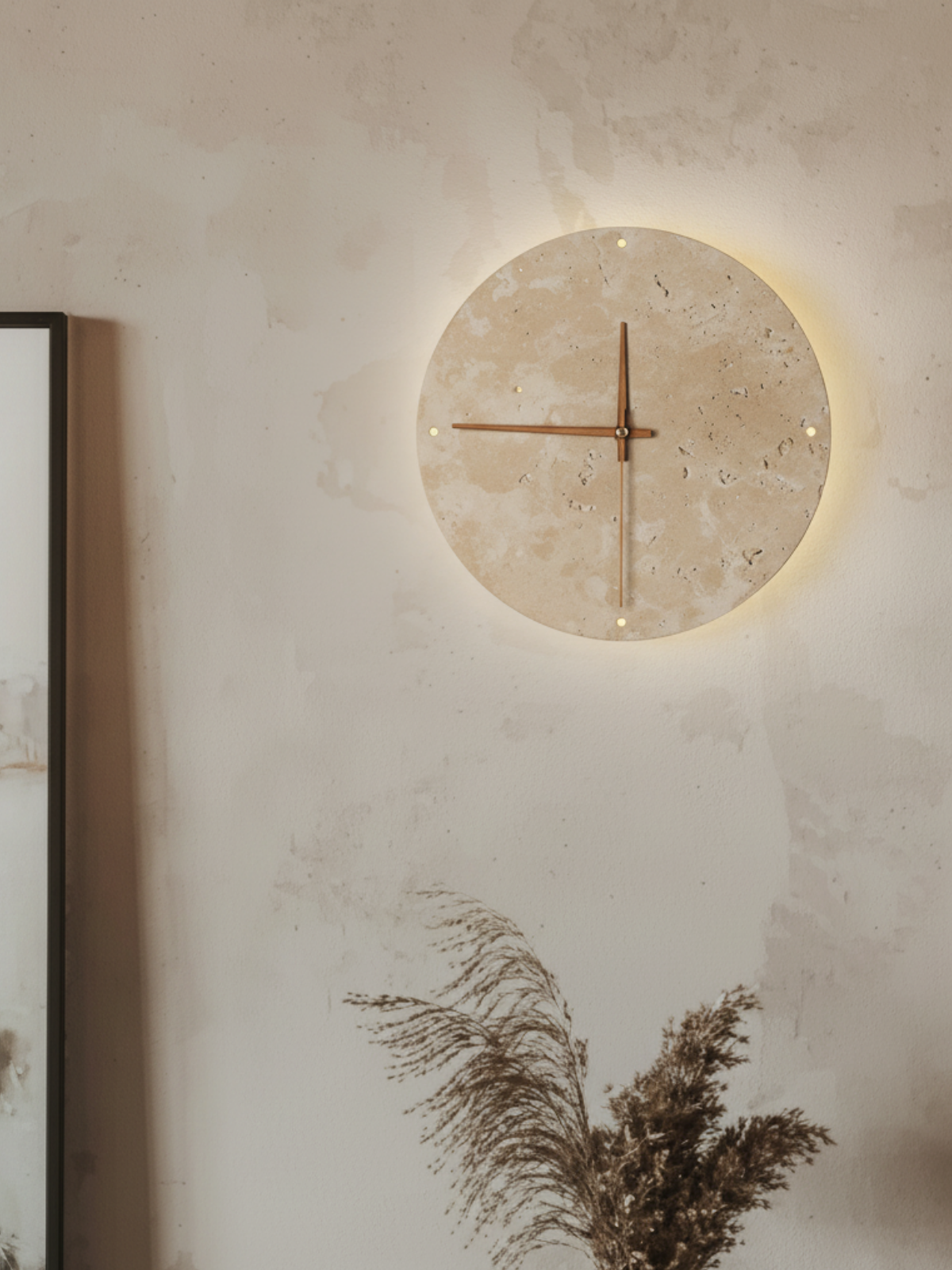 Organic Travertine LED Wall Sconce