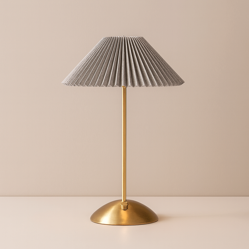 Soft Scandinavian Pleated Table Lamp