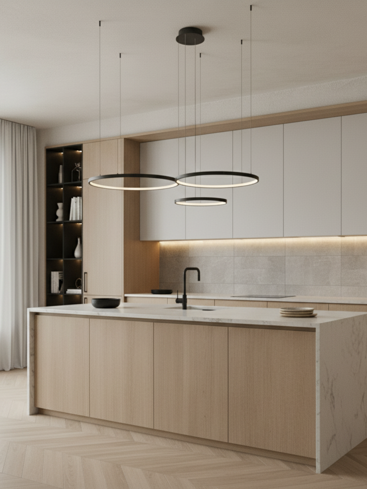 The Caecilia Dimmable LED Ring Chandelier