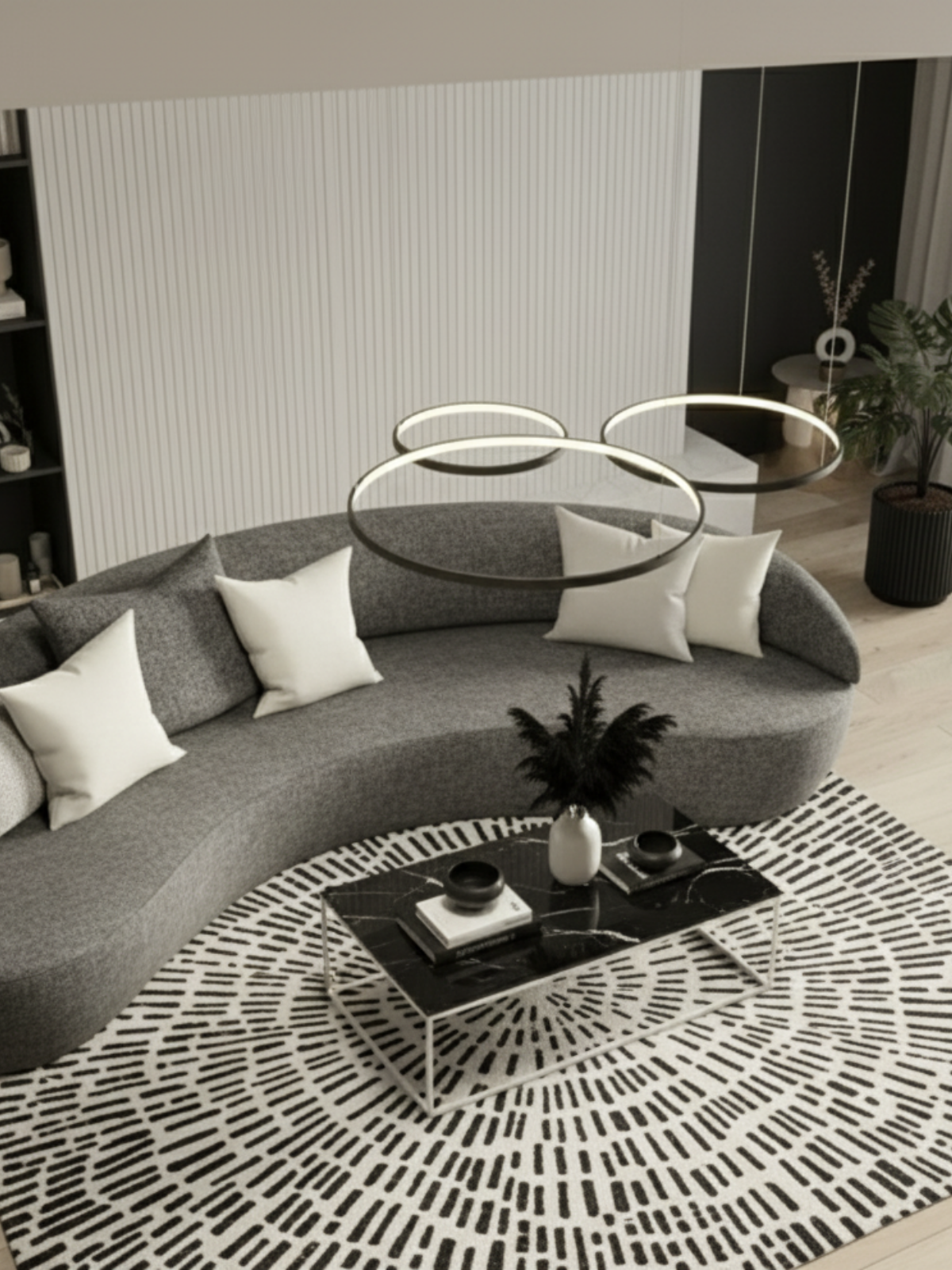 The Caecilia Dimmable LED Ring Chandelier