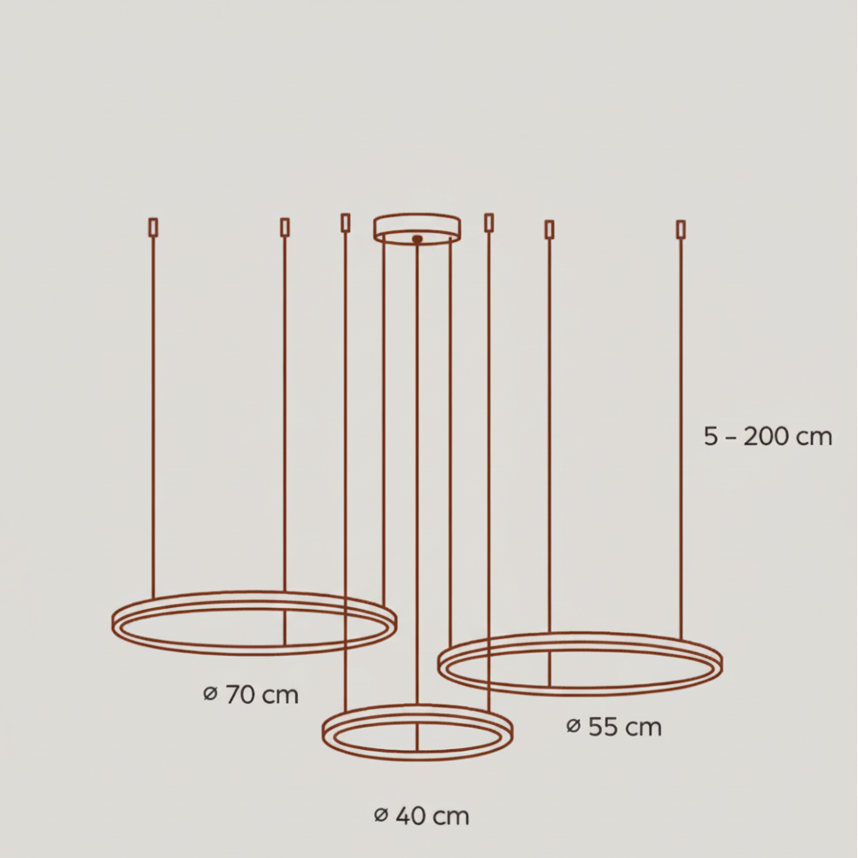 The Caecilia Dimmable LED Ring Chandelier