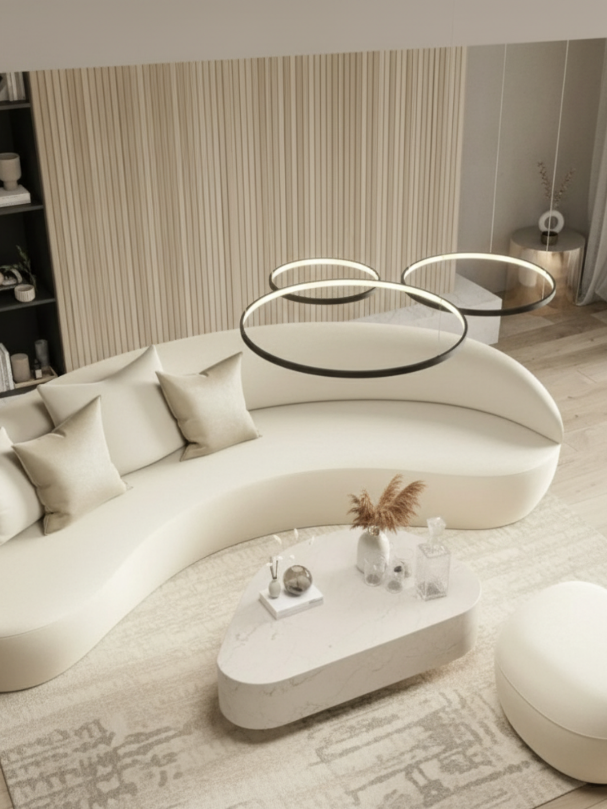 The Caecilia Dimmable LED Ring Chandelier