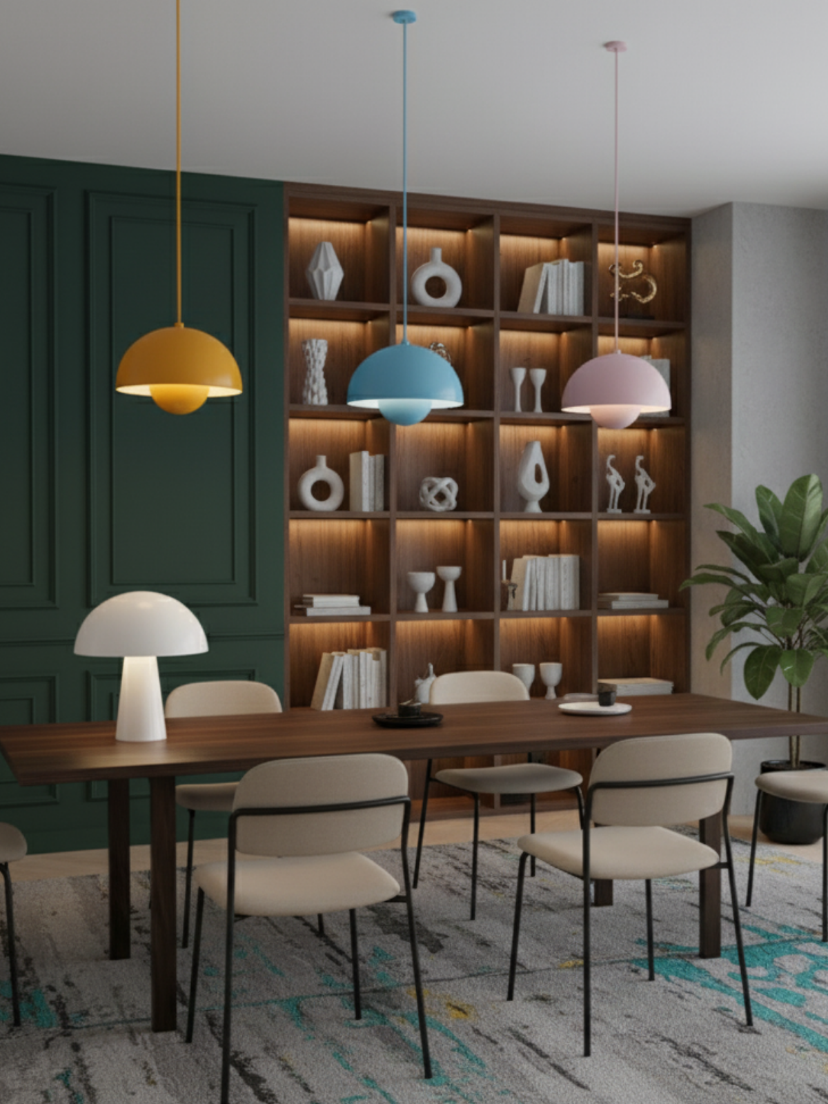 Modern Semi-Circular Ceiling Light