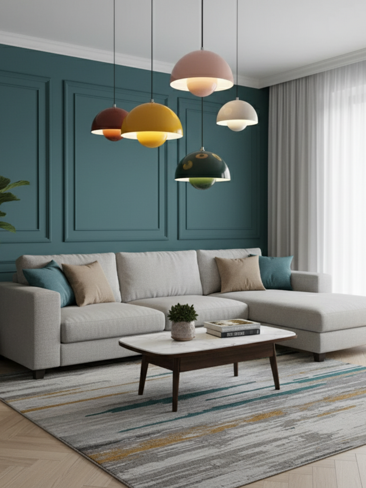 Modern Semi-Circular Ceiling Light