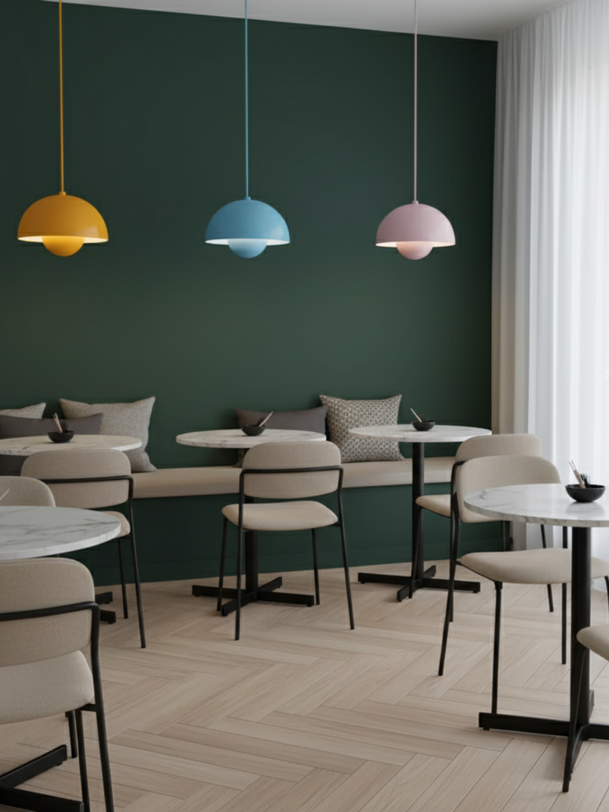 Modern Semi-Circular Ceiling Light